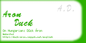 aron duck business card